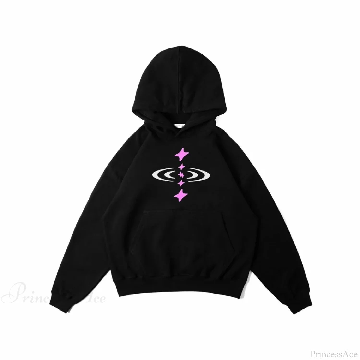 Letter Graphic Oversized Hoodie black 6 / S