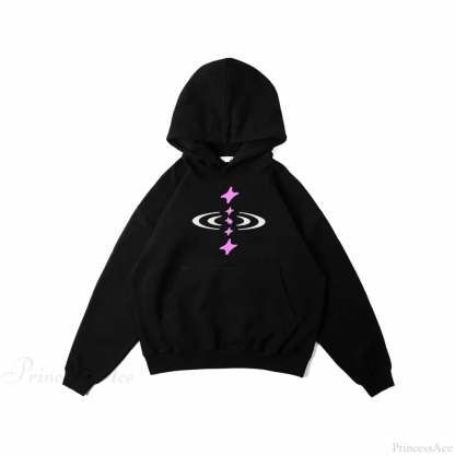 Letter Graphic Oversized Hoodie black 6 / S