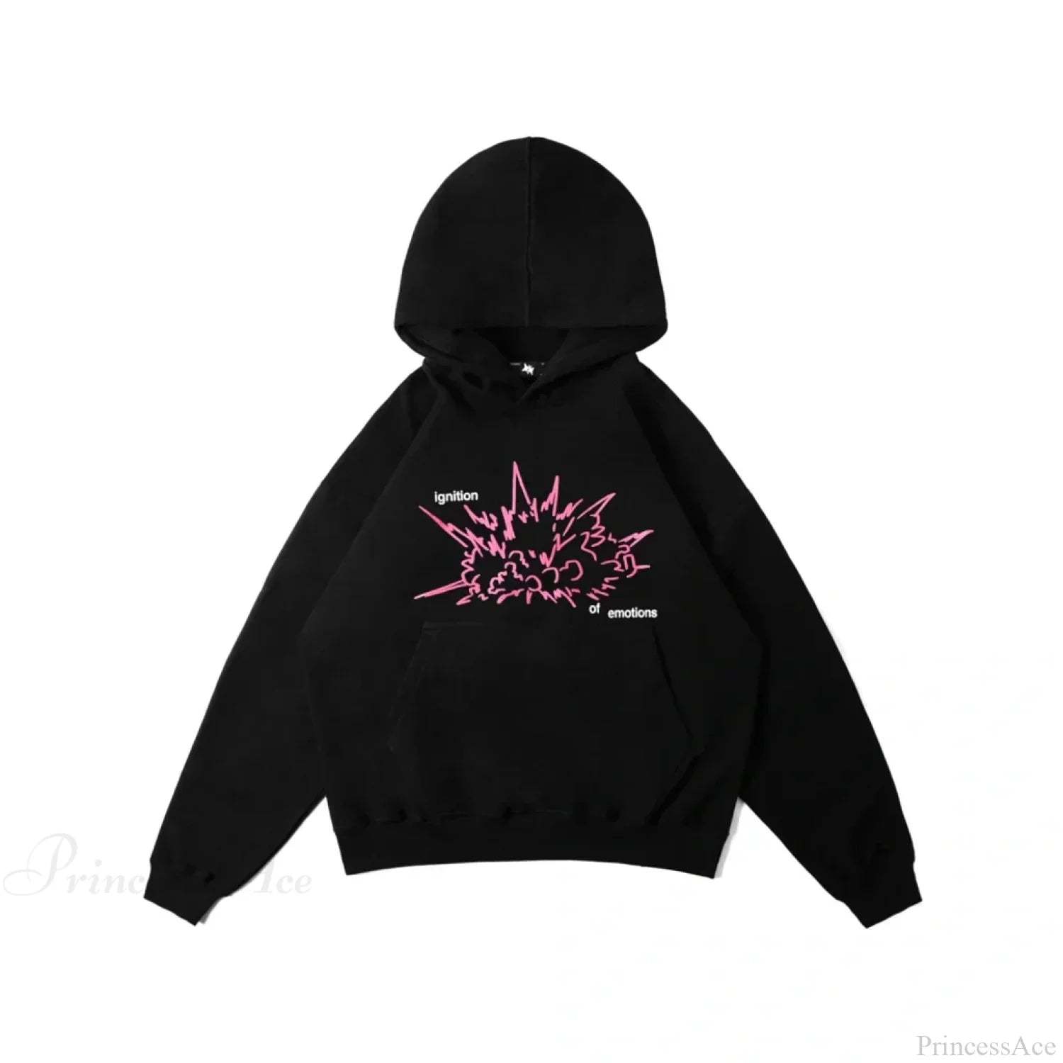 Letter Graphic Oversized Hoodie black 7 / S