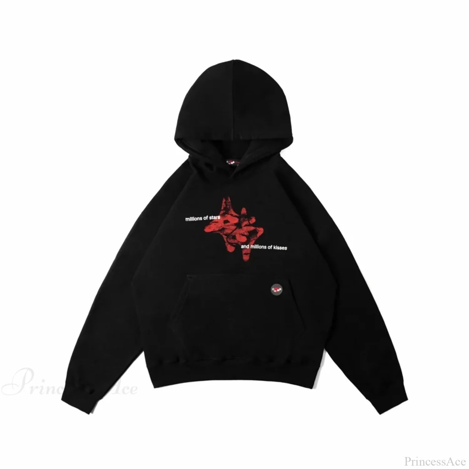 Letter Graphic Oversized Hoodie black 8 / S