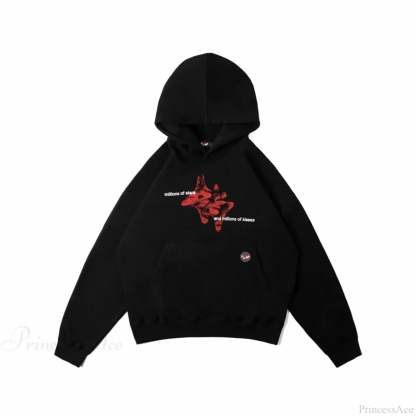 Letter Graphic Oversized Hoodie black 8 / S
