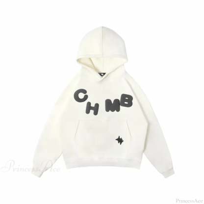 Letter Graphic Oversized Hoodie white 2 / S
