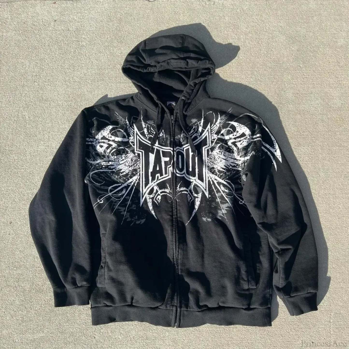 Letter Graphic Retro Hoodie black 3 / S