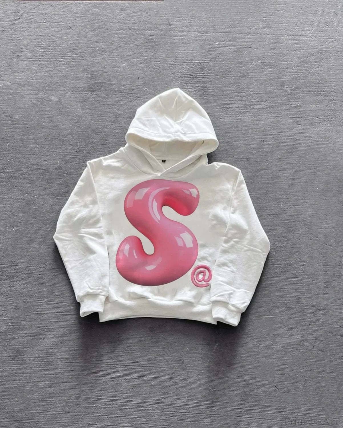 Lip Graphic Oversized Hoodie pink / S