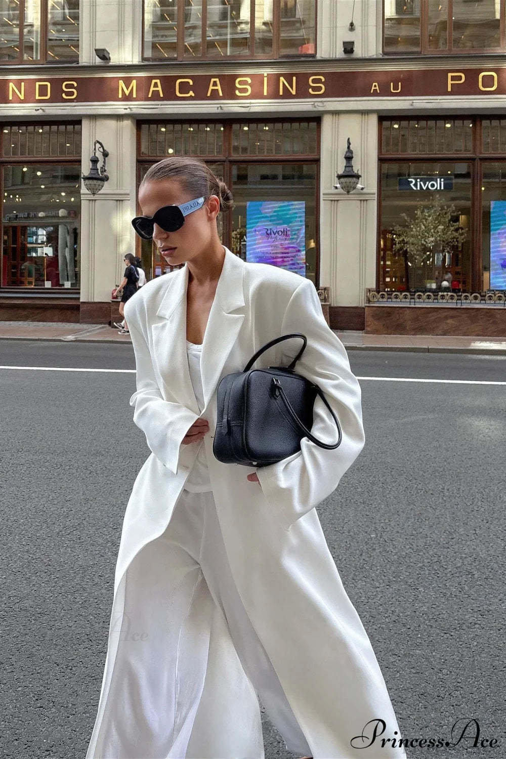 Long Sleeve Fitted Waist Long Chic Overcoat