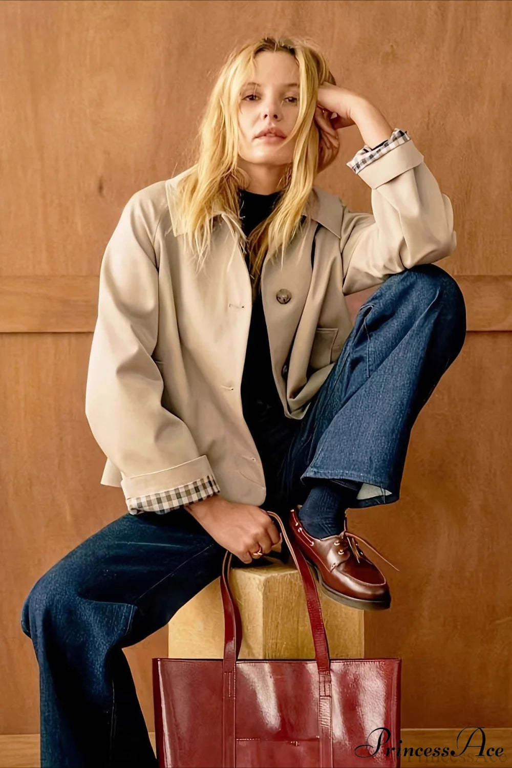 Long Sleeve Single Breasted Casual Minimalist Coat