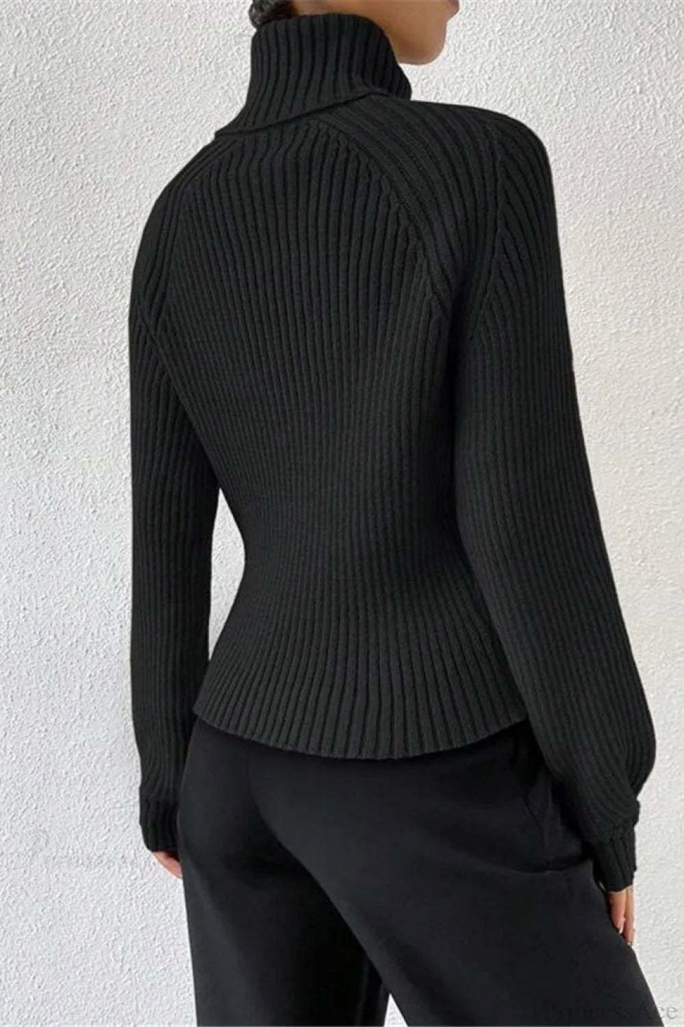 Loose Turtleneck Raglan Sleeve Sweater