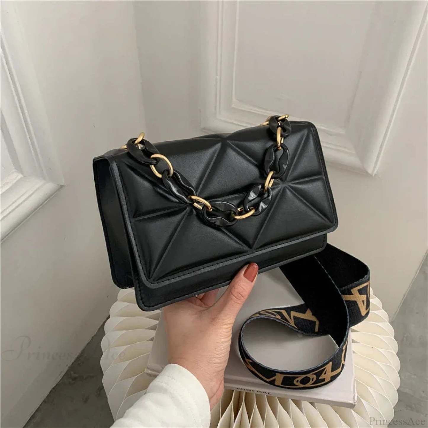 Luxury Designer Crossbody Shoulder Handbag Black handbag-250126