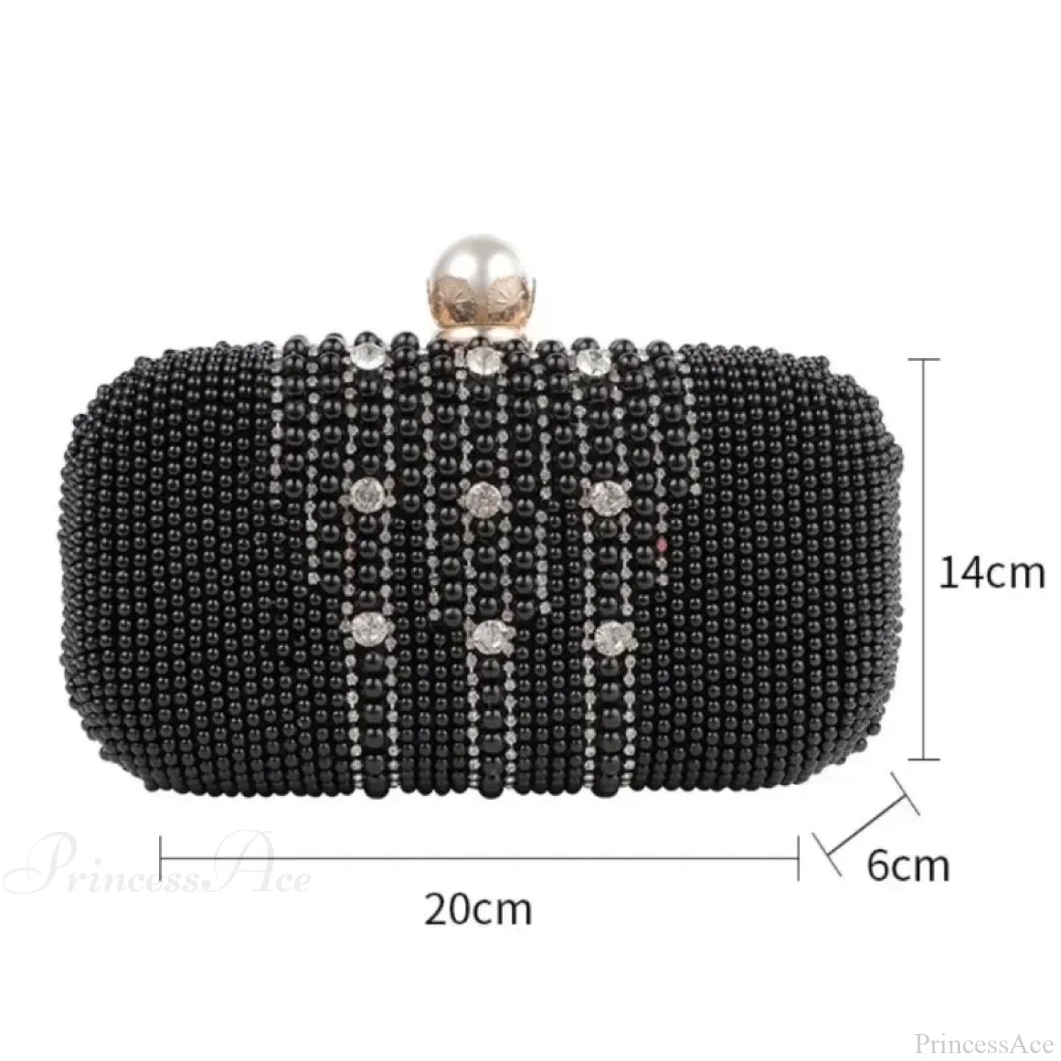 Luxury Diamond Pearl Beaded Evening Wristlet 20cm / As picture wristlet-250126