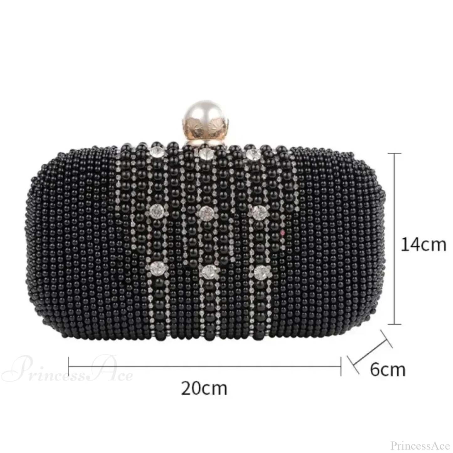 Luxury Diamond Pearl Beaded Evening Wristlet 20cm / As picture wristlet-250126