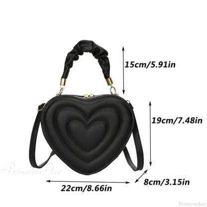 Luxury Quilted PU Leather Heart Crossbody crossbody-250126