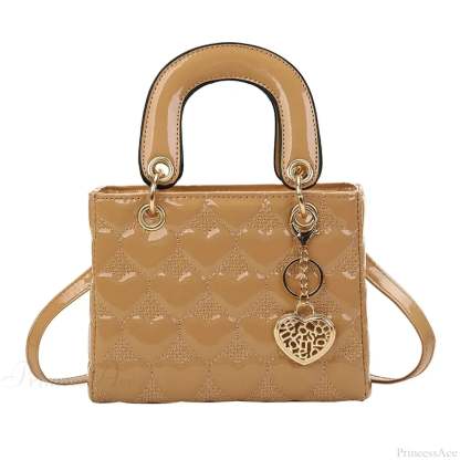 Luxury Quilted Square Handle Crossbody Handbag Khaki handbag-250126