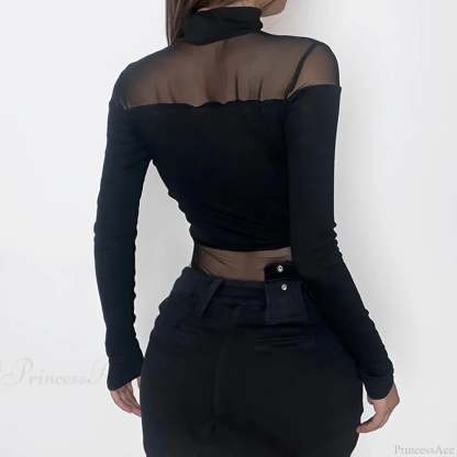 Mesh Bodysuit Knit Top