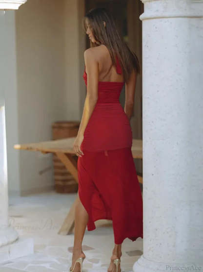 Mesh Patchwork Pleated Slim Vacation Dress vacationdress-250223