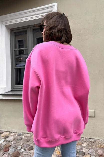 Minimalist Solid Crew Neck Oversize Sweatshirts