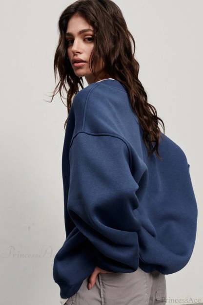 Minimalist Solid Crew Neck Oversize Sweatshirts