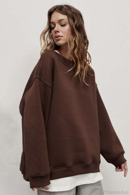Minimalist Solid Crew Neck Oversize Sweatshirts