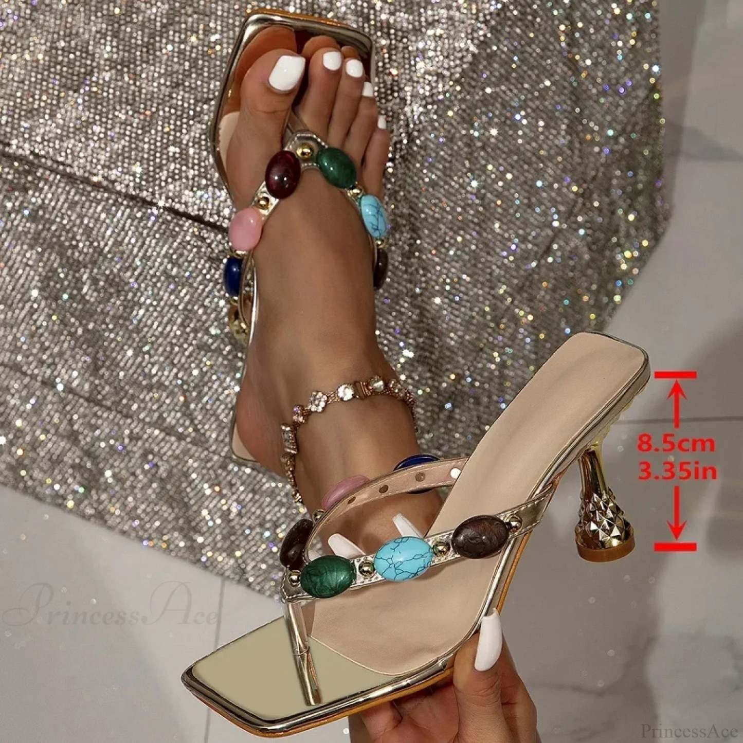 New Summer Square Clip Toe Casual Beach Flip Flops Slide Low Heel Pump