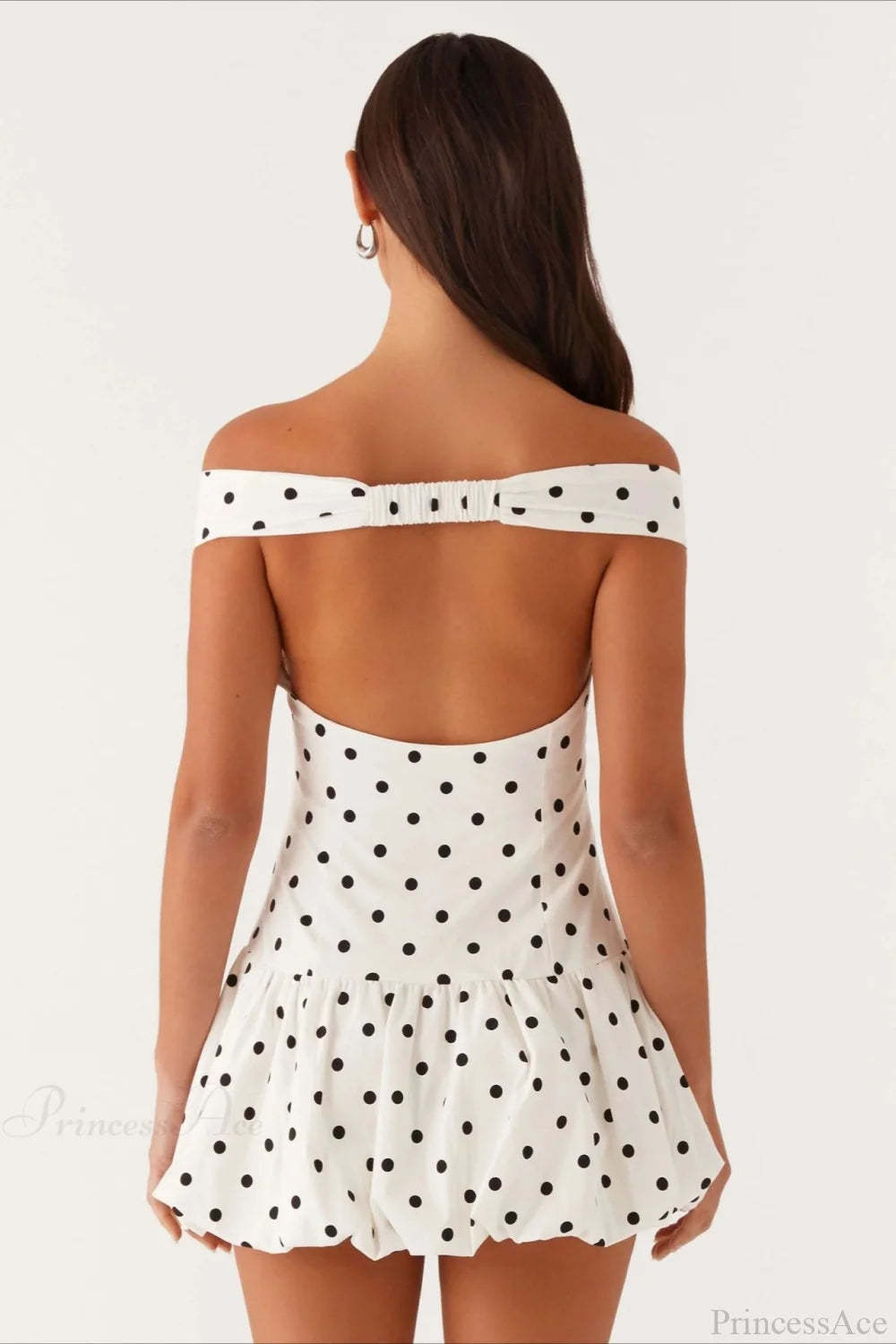 Off-Shoulder Peplum Mini Dress