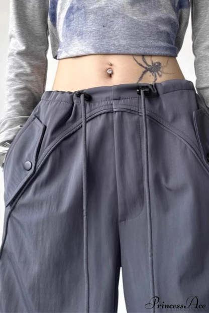 Parachute Wide-Leg Cargo Pants