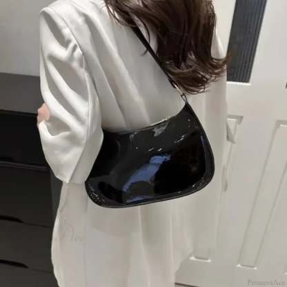 Patent Leather Versatile Fashion Shoulder Bag shoulder-250126