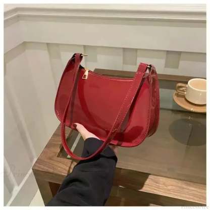 Patent Leather Versatile Fashion Shoulder Bag shoulder-250126