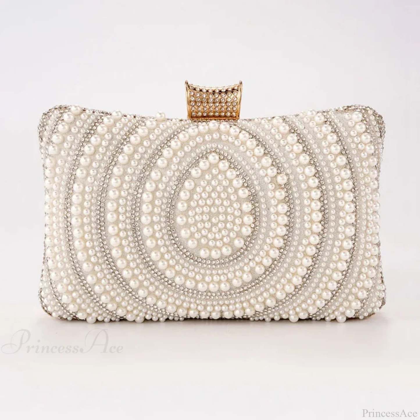 Pearl Diamond Wedding Evening Clutch Wristlet White Drip wristlet-250126