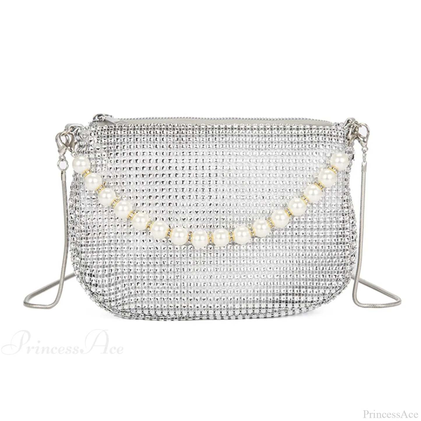 Pearl Rhinestone Delicate Shoulder Bag Party Handbag handbag-250126