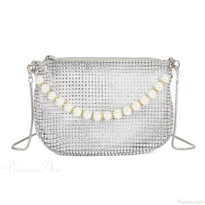 Pearl Rhinestone Delicate Shoulder Bag Party Handbag handbag-250126