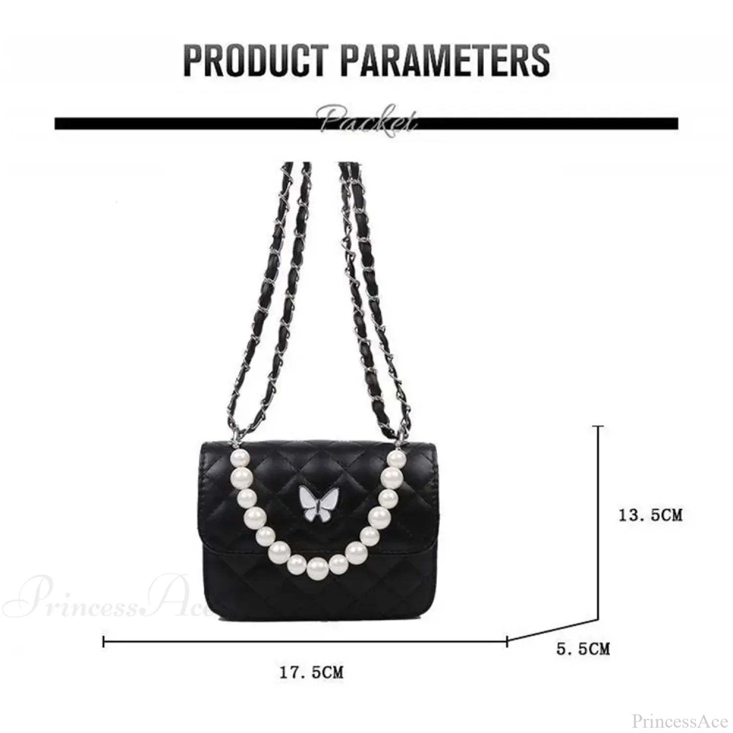 Pearl Shoulder Handbag PU Leather All-Match Tote handbag-250126