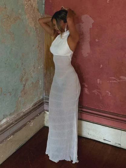 Perspective Backless Vacation Dress vacationdress-250223