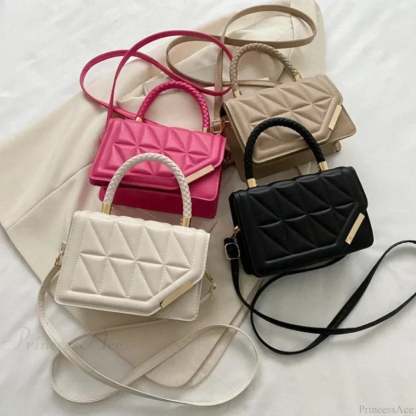 Plaid PU Leather Designer Small Crossbody Handbag handbag-250126