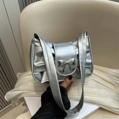 Pleated Korean Bow Shoulder Bag for Women shoulder-250126