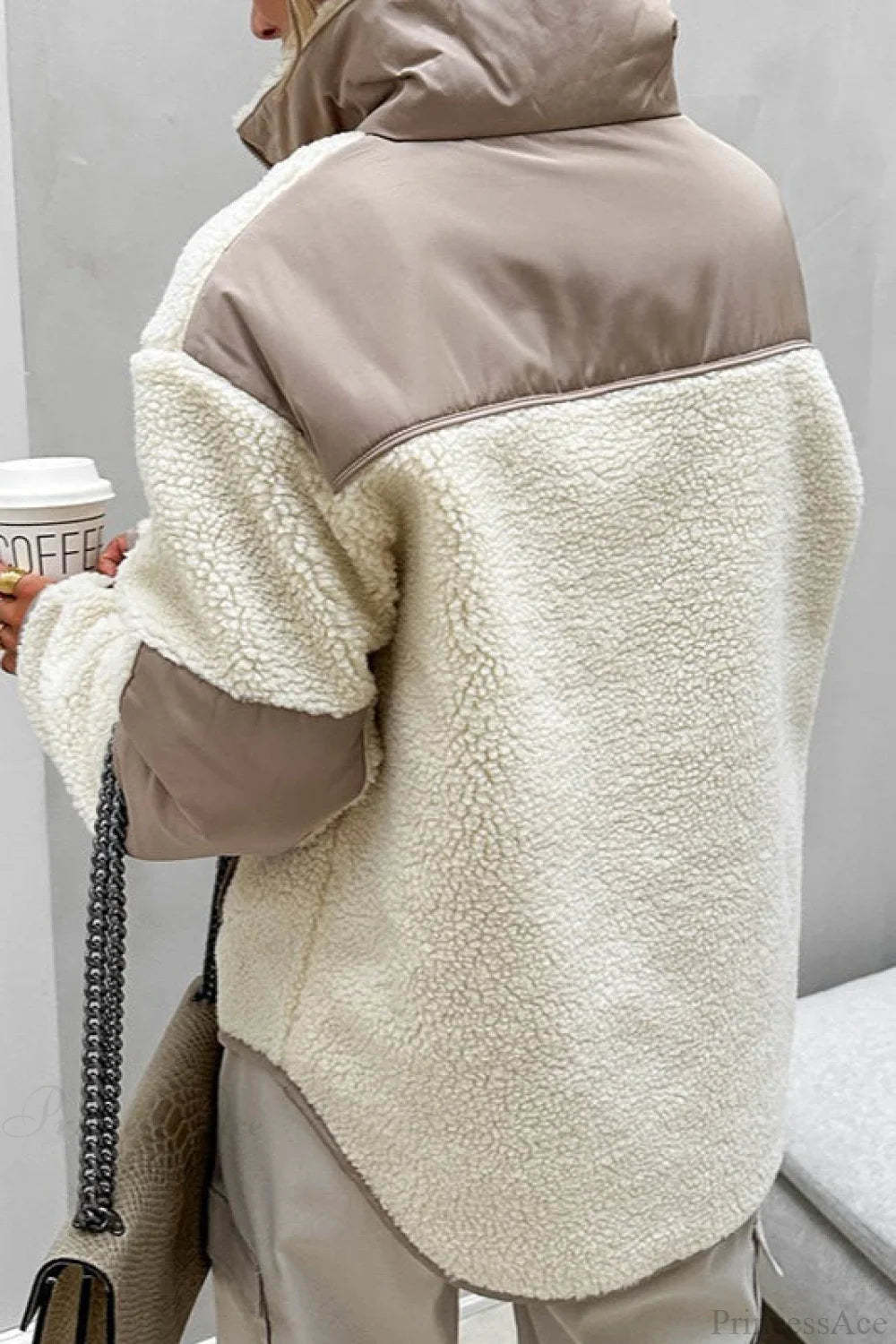 Plush Fleece Stand Collar Loose Sweatshirts