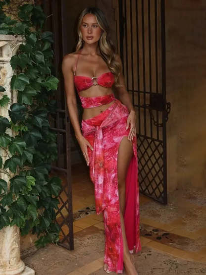 Print Maxi Slim Bodycon Vacation Dress vacationdress-250223