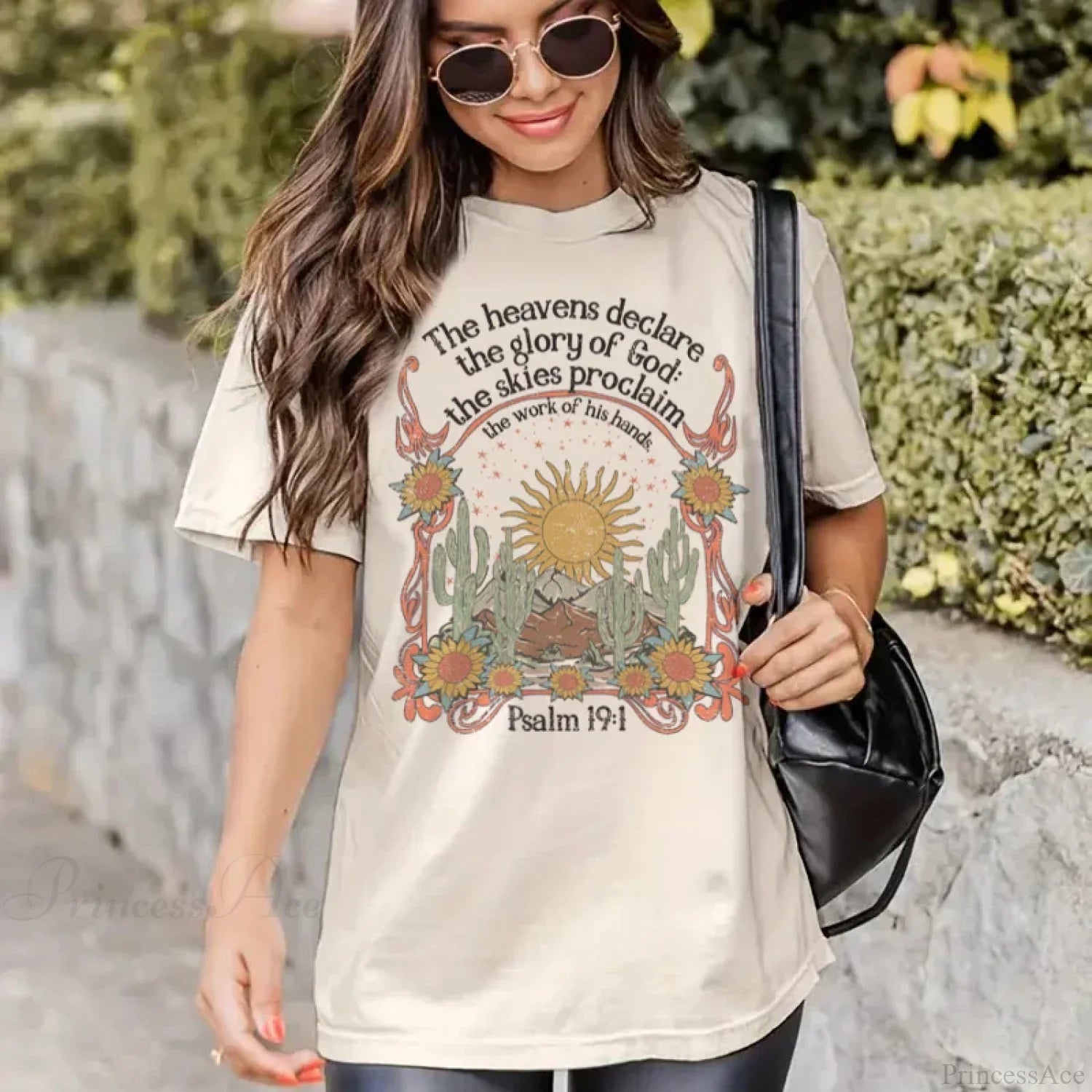 Psalm 19:1 Jesus Faith T-shirt Khaki / S t-shirt-250223