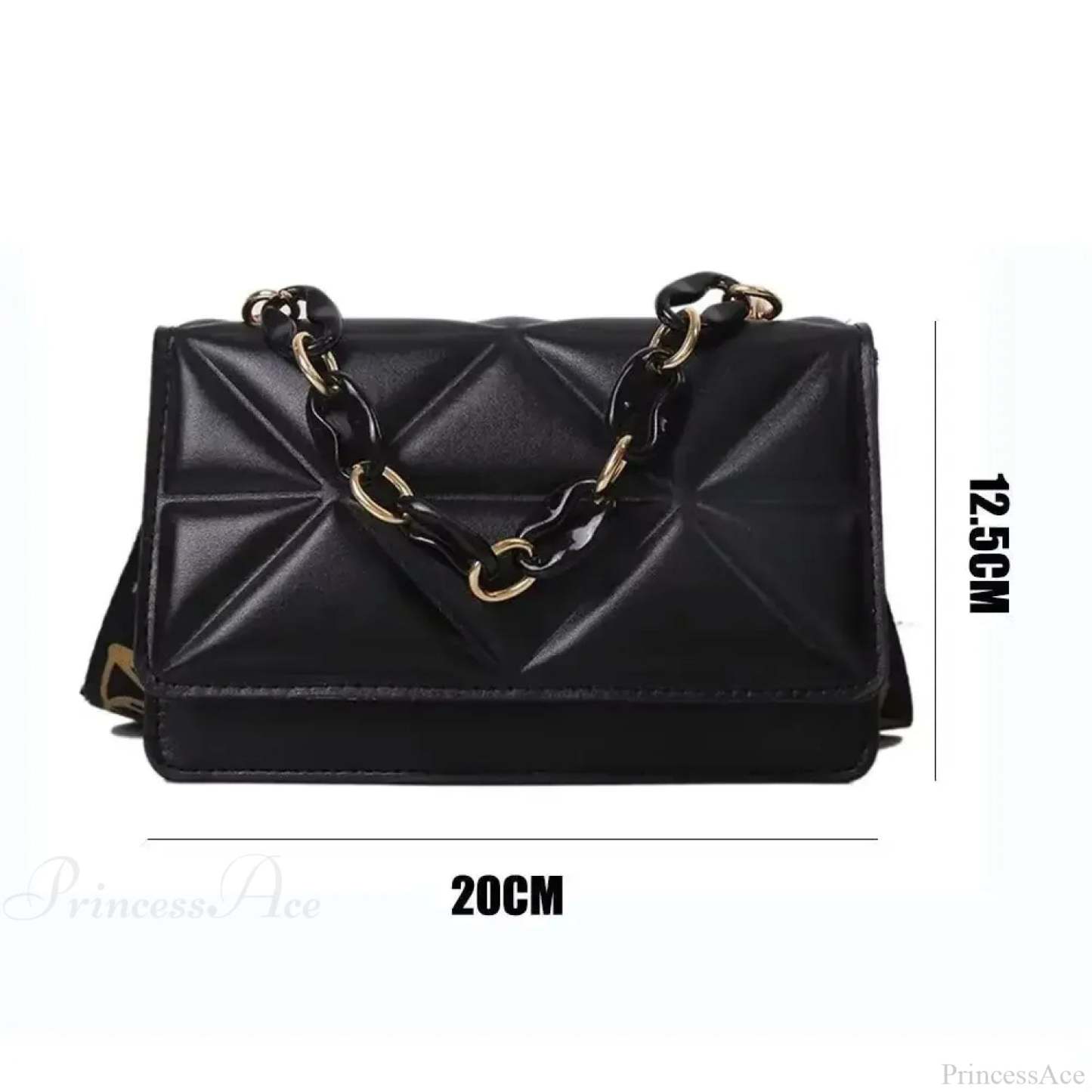 PU Leather Metal Chain Crossbody Bag crossbody-250126
