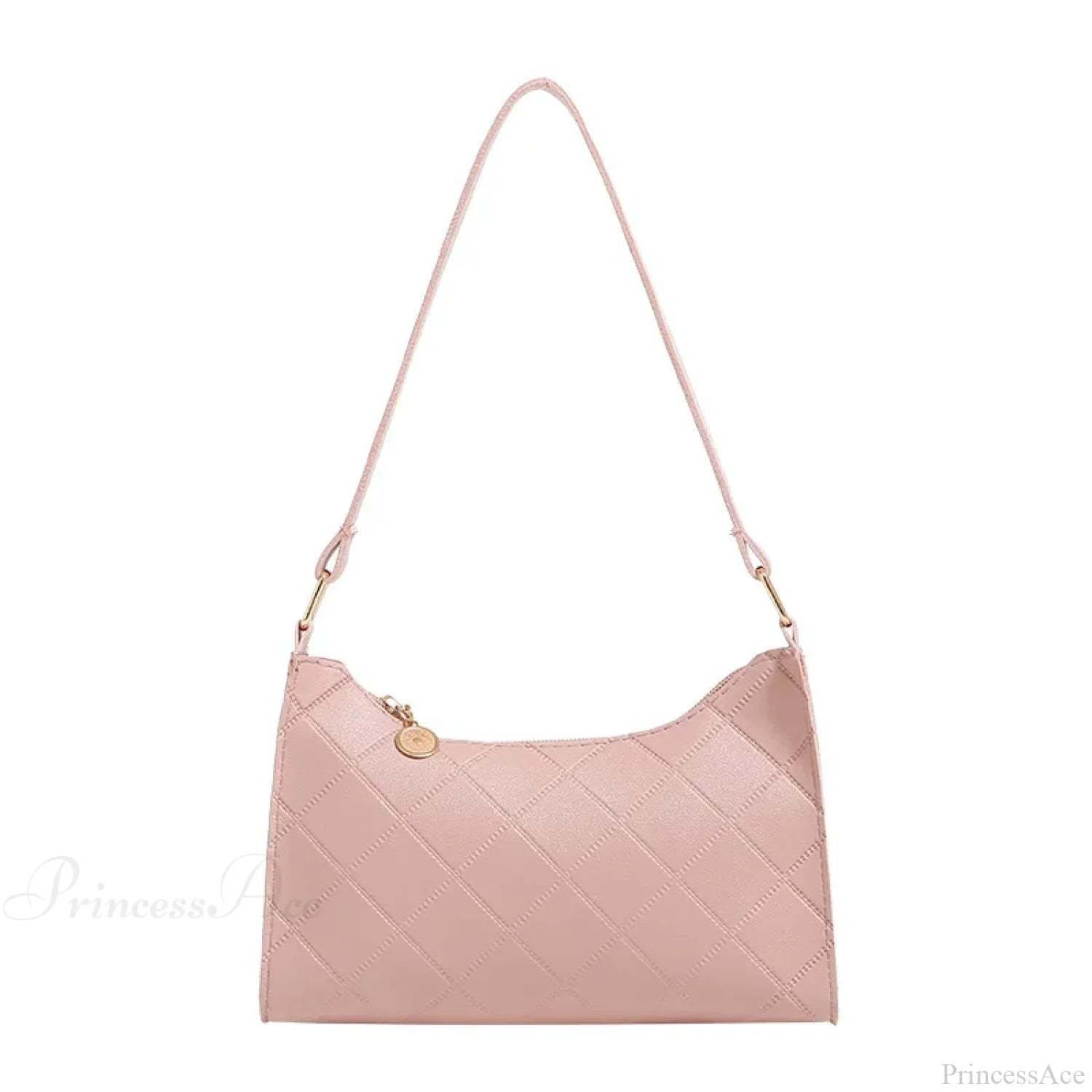 PU Leather Shoulder Messenger Bag for Women Pink shoulder-250126