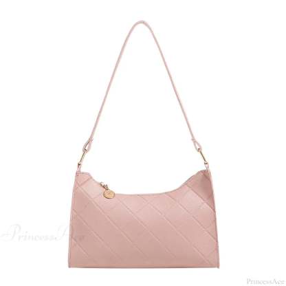 PU Leather Shoulder Messenger Bag for Women Pink shoulder-250126