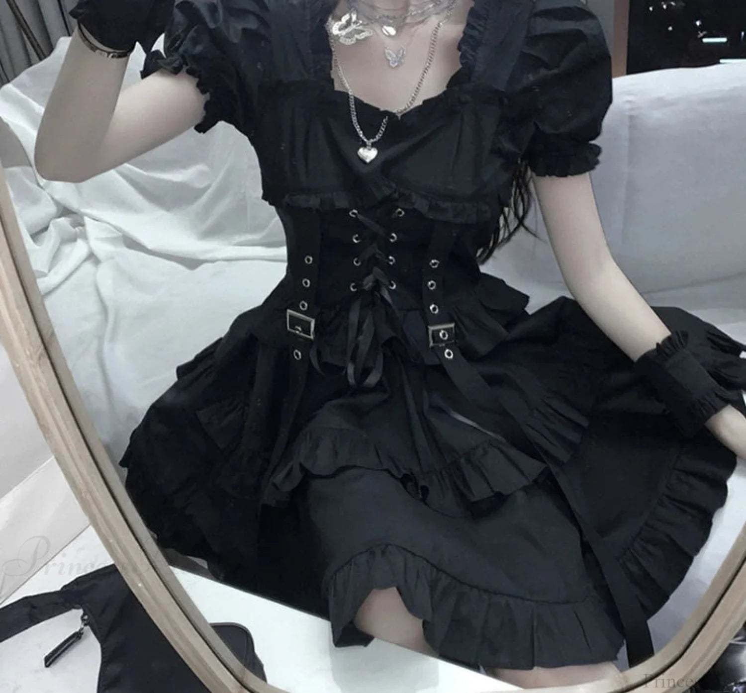 Puff Sleeve Bandage Mini Dress