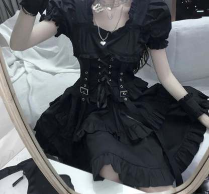 Puff Sleeve Bandage Mini Dress