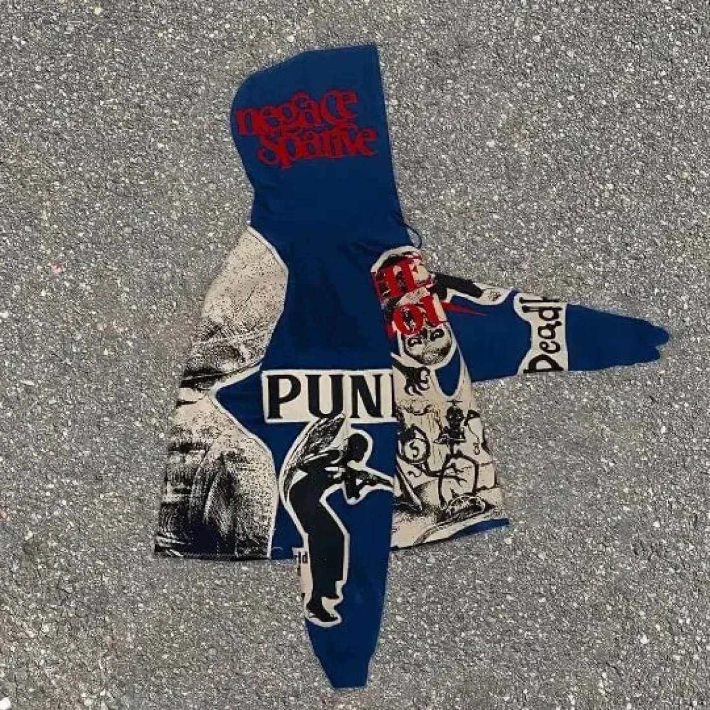 Punk Mummy Print Oversized Hoodie