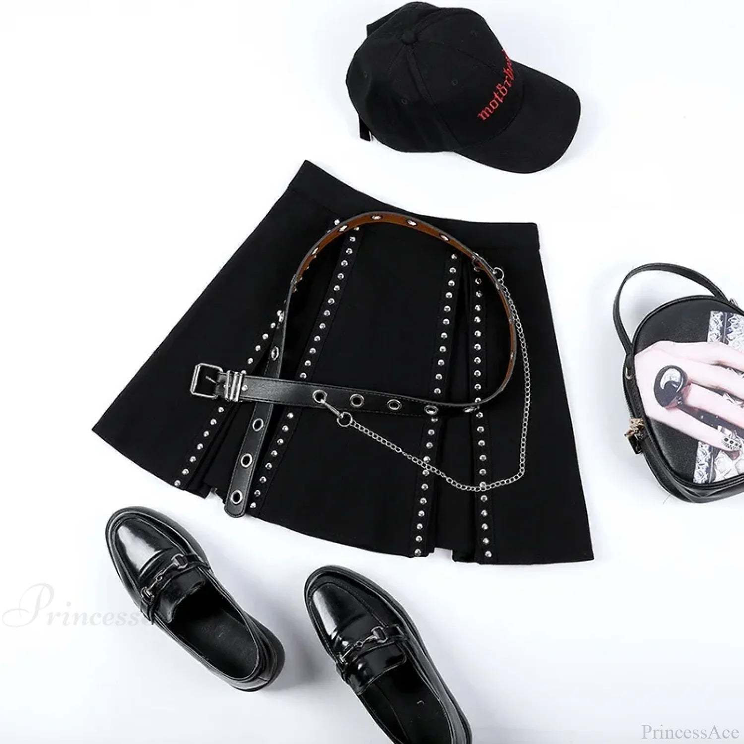Punk Stud Retro Harajuku Skirt