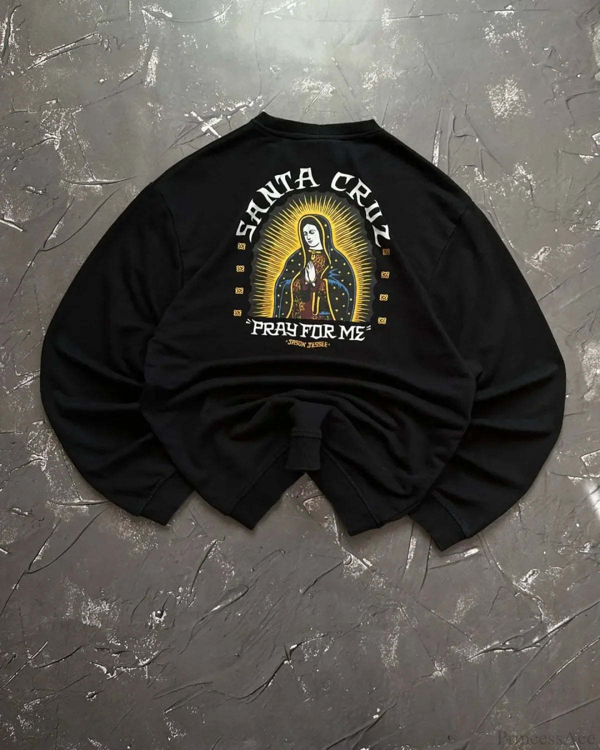 Punk Style Vintage Loose Sweatshirt black 1 / M