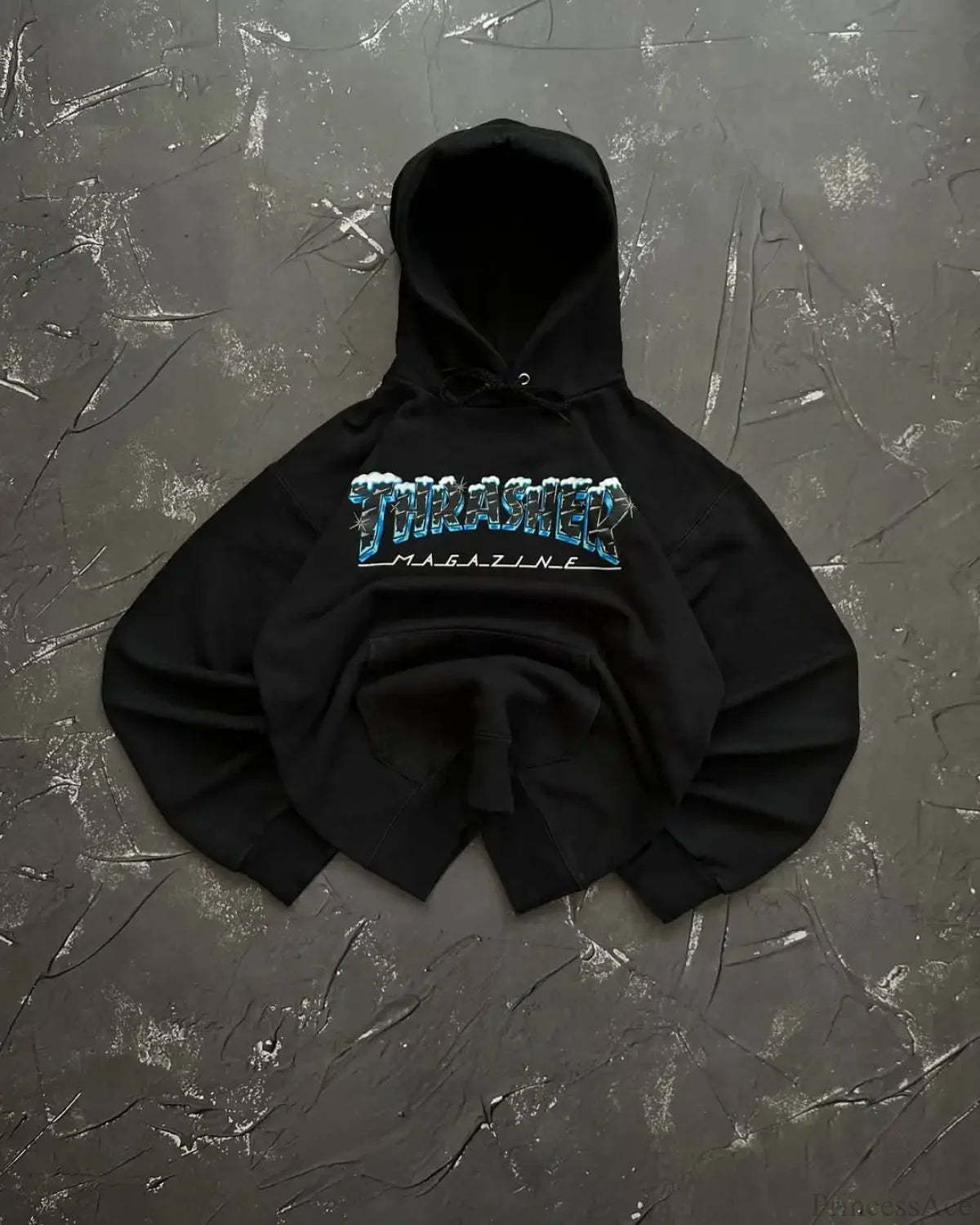 Punk Style Vintage Loose Sweatshirt black 3 / M