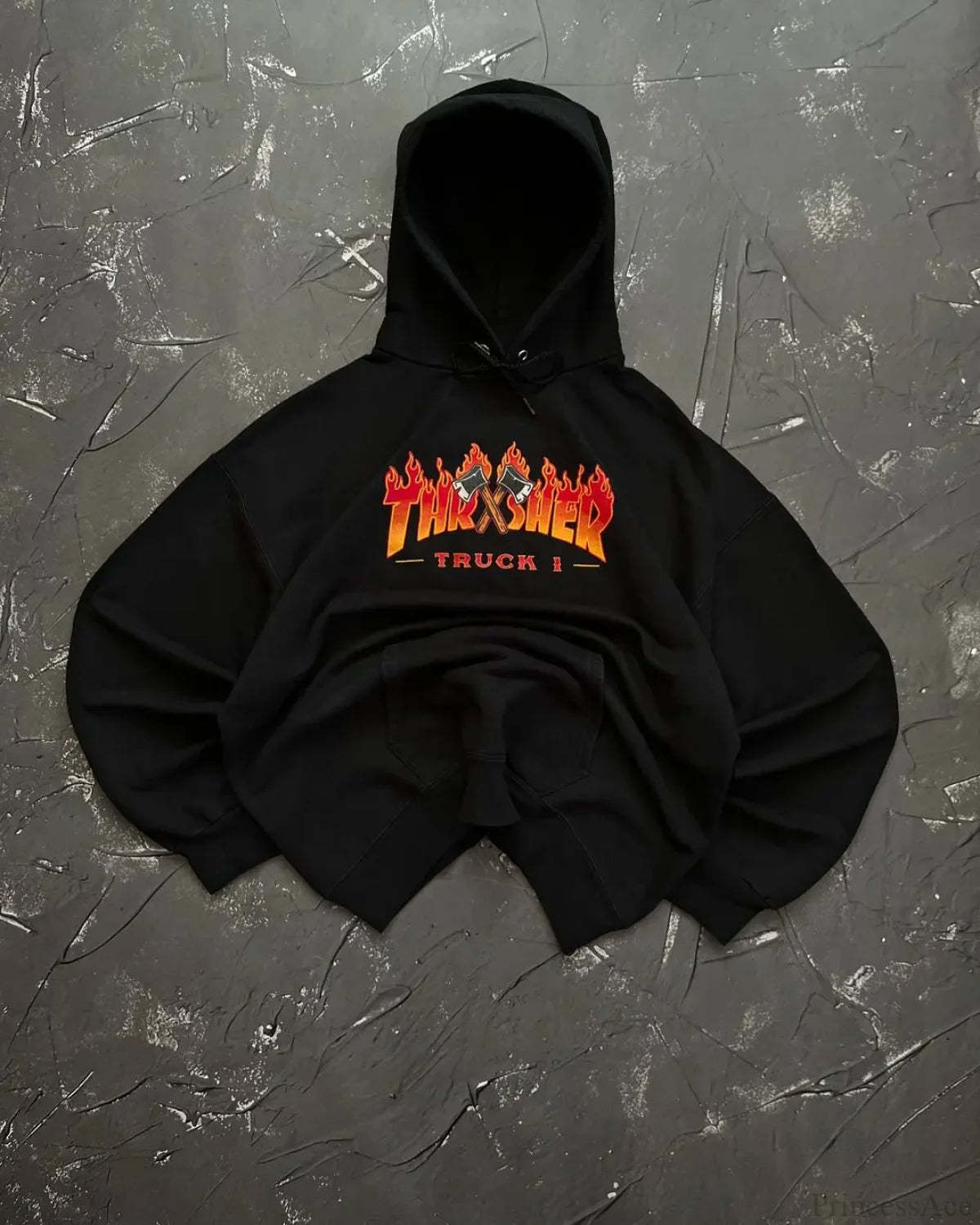 Punk Style Vintage Loose Sweatshirt black 4 / M