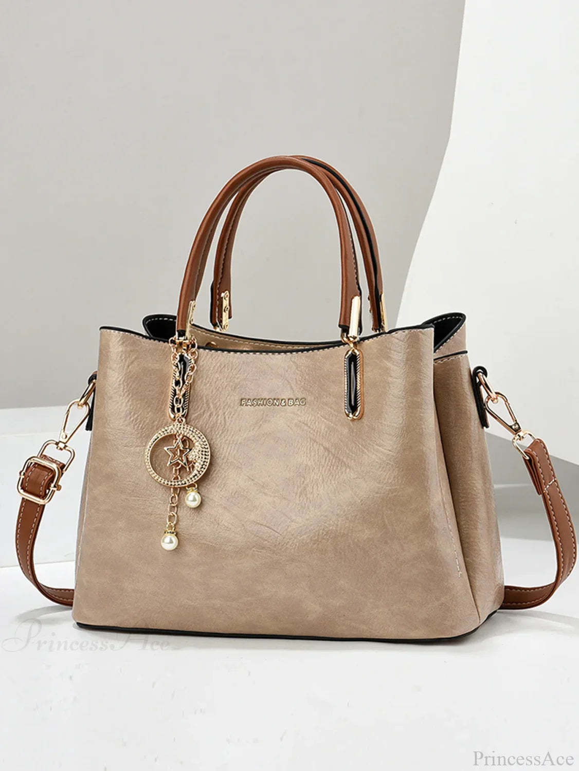 Pure Color Simple Senior Women’s Crossbody Handbag Khaki handbag-250126