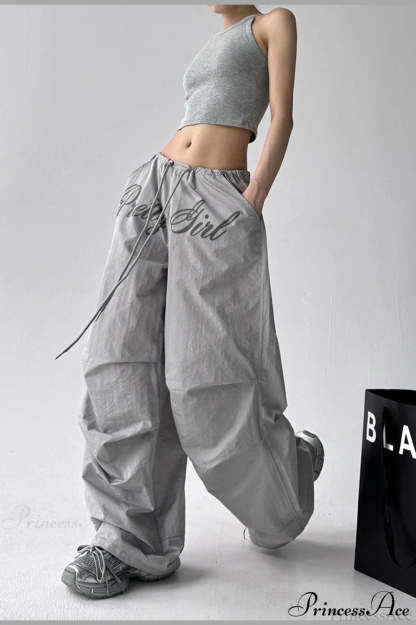 Quick-Dry Lightweight Loose Wide-Leg Drawstring Pants