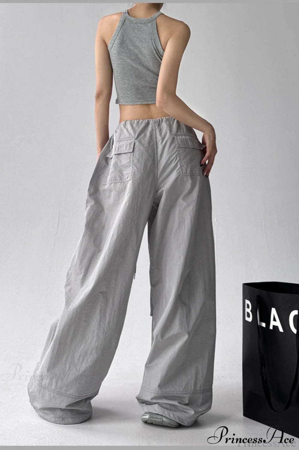 Quick-Dry Lightweight Loose Wide-Leg Drawstring Pants