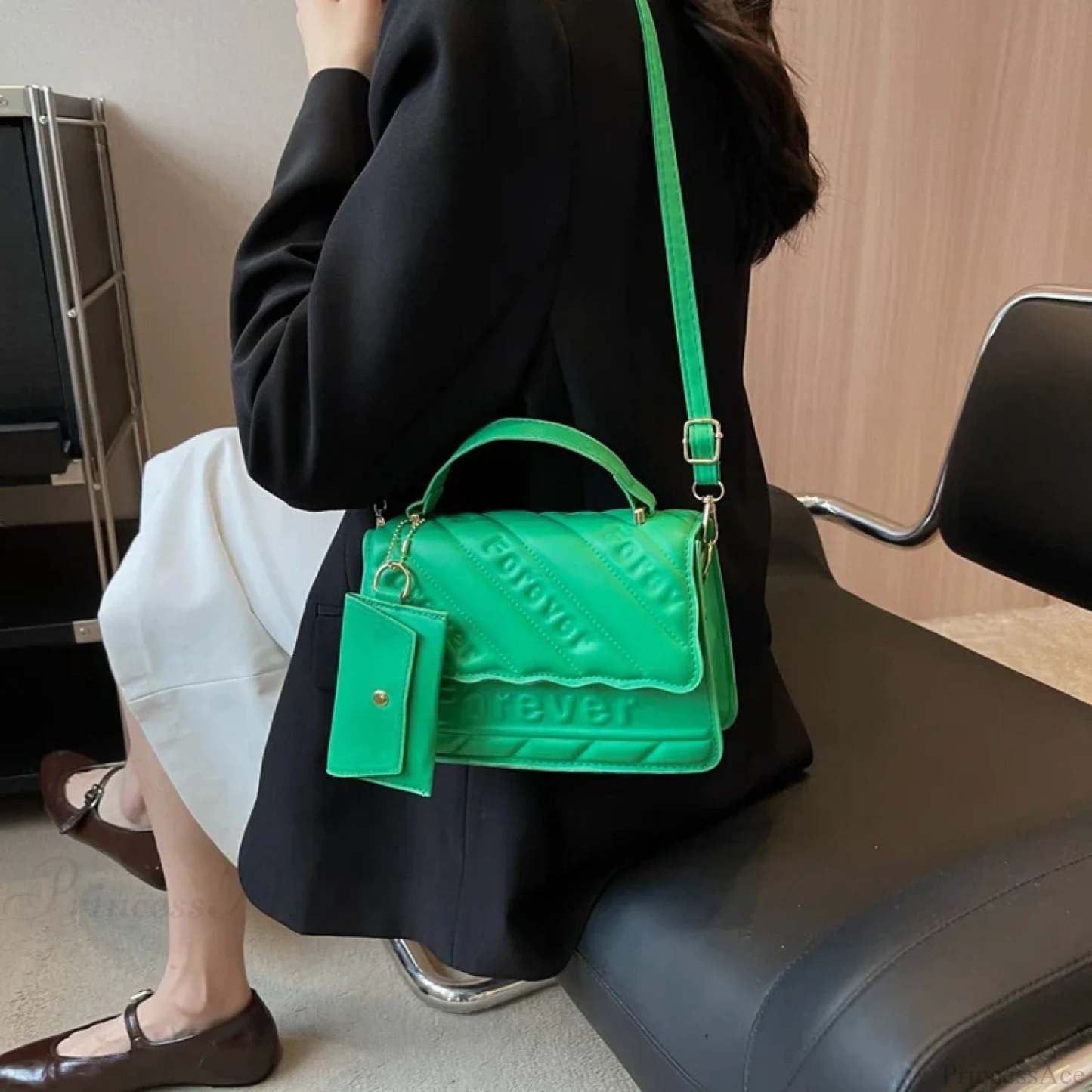 Quilted PU Leather Small Crossbody Handbag handbag-250126